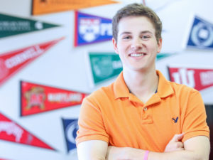 Male student finding the right college